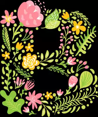 vectores plantilas ALFABETO,FLOR,